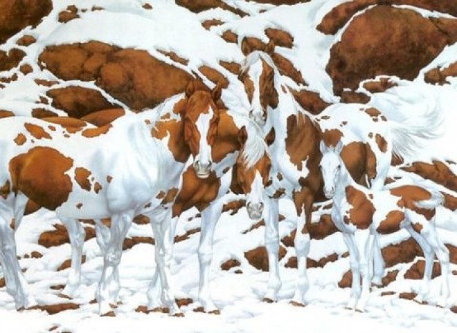 Rajtad is kifog ez a kép? Te hány lovat látsz a festményen?